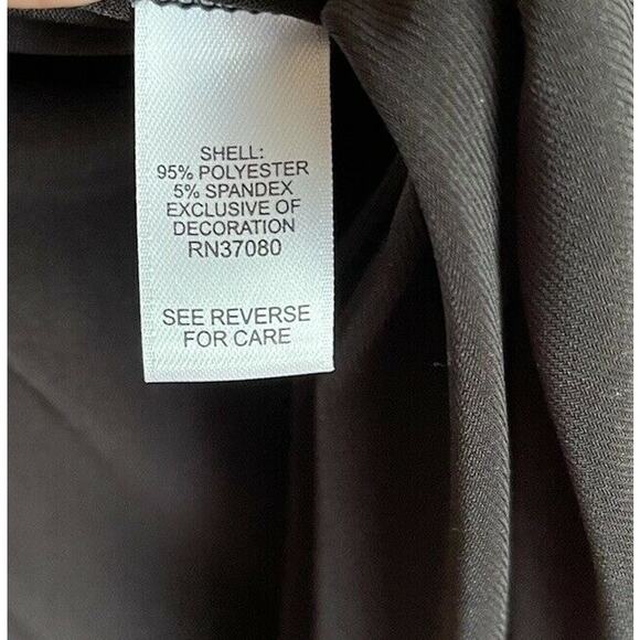 C Est 1946 Cold Shoulder Black Dress Small White Lace Cuffs - Picture 5 of 10